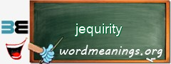 WordMeaning blackboard for jequirity